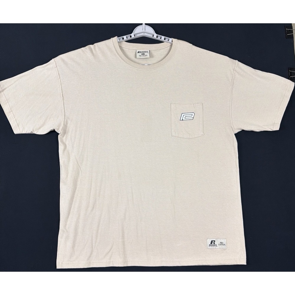 Vintage 90s Y2K Russell Athletic Men XL Pro Cotton PC Penn Central Pocket Logo T